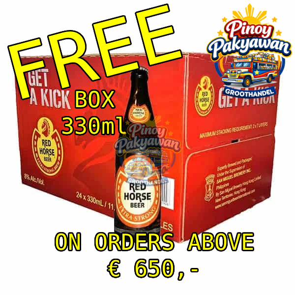free box of redhorse beer at pakyawan.nl