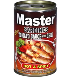 Master – Premium Sardines in Tomato Sauce Chili 155g